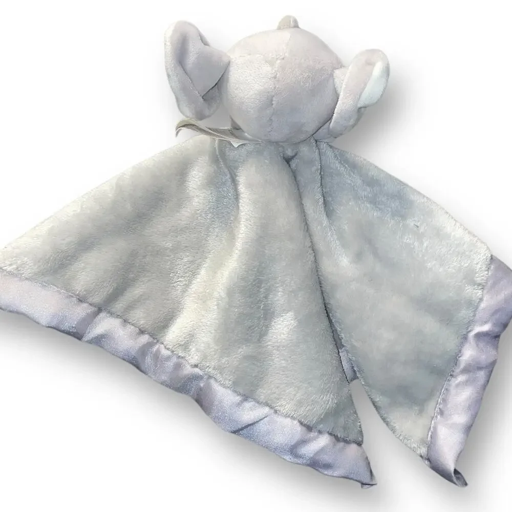 Carters Elephant Lovey Security Blanket Baby Safe Stitched Eyes Gray Nursery 14